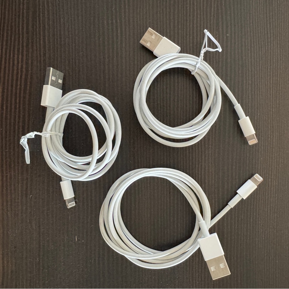 Set of 3 Apple Lightning to USB Cables